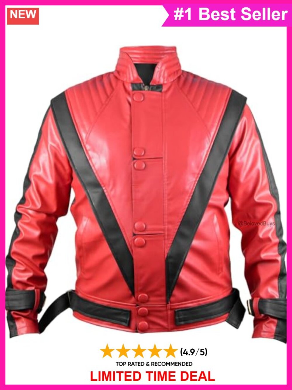 Men's Faux Leather Retro Dance Jacket Vintage 80s Cosplay Car Coat